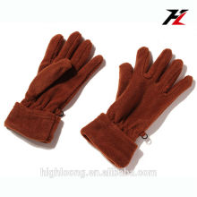 cheap winter knitted brown thinsulate polar fleece gloves for cycling